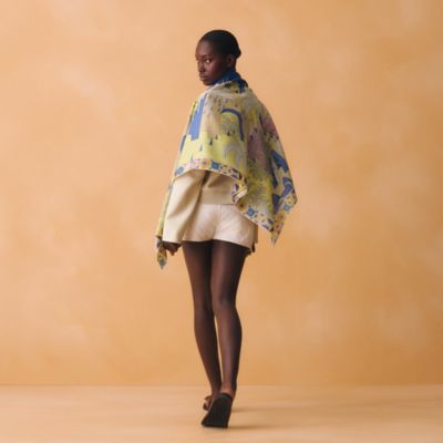 カレ 90 《ジャングル・ラブ》 - ブルー | Hermès - エルメス-公式サイト